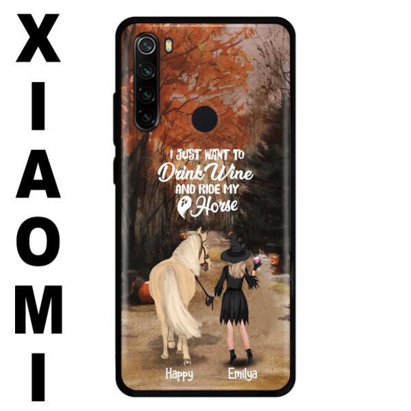Personalized Horse Witch Phone Case - Halloween Gift For Horse Lover - Drink Wine And Rise My Horse - Case For Xiaomi, Oppo And Huawei- EQRIYV