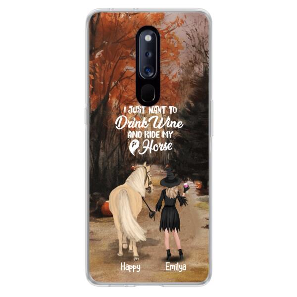 Personalized Horse Witch Phone Case - Halloween Gift For Horse Lover - Drink Wine And Rise My Horse - Case For Xiaomi, Oppo And Huawei- EQRIYV