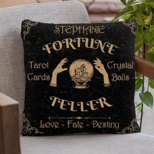Personalized Tarot Reader Pillow Cover - Best Gift For Tarot Lovers - Love Fate Destiny