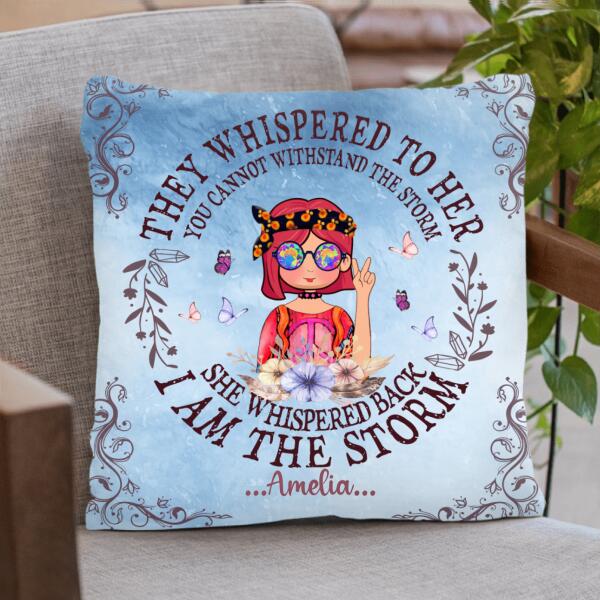 Personalized Hippie Girl Pillow Cover - Best Gift For Girl - I Am The Storm