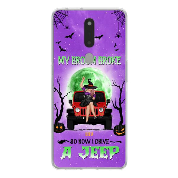 Personalized Off-Road Witch Phone Case - Halloween Gift For Girl - My Broom Broke - Case For Xiaomi, Oppo & Huawei