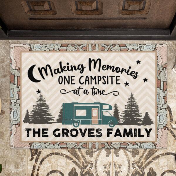 Personalized Camping Doormat - Best Gift For Camping Lover - Making Memories One Campsite At A Time