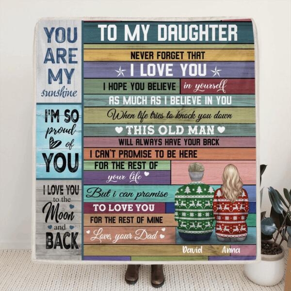 Personalized To My Daughter Blanket - Best Idea For Christmas From Father to Daughter - I'm So Proud Of You