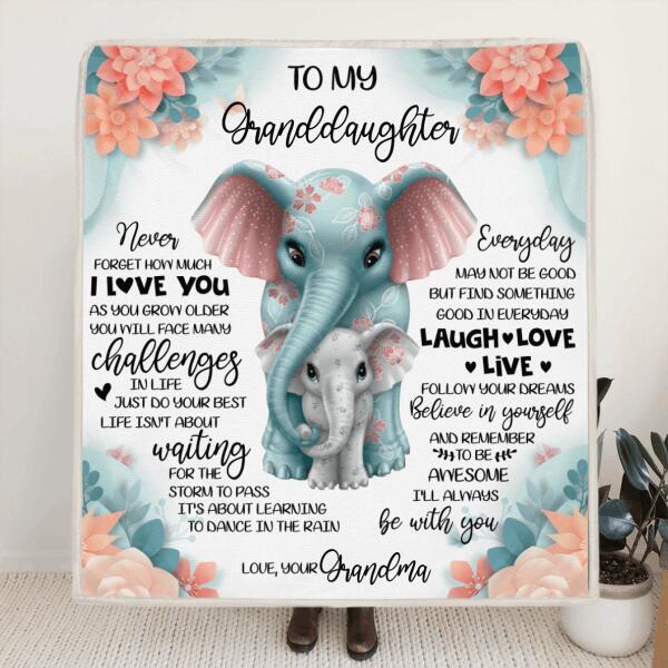 Personalized To My Daughter/Granddaughter Quilt/Fleece Blanket & Pillow Cover - Best Gift For Daughter/Granddaughter - Never Forget How Much I Love You