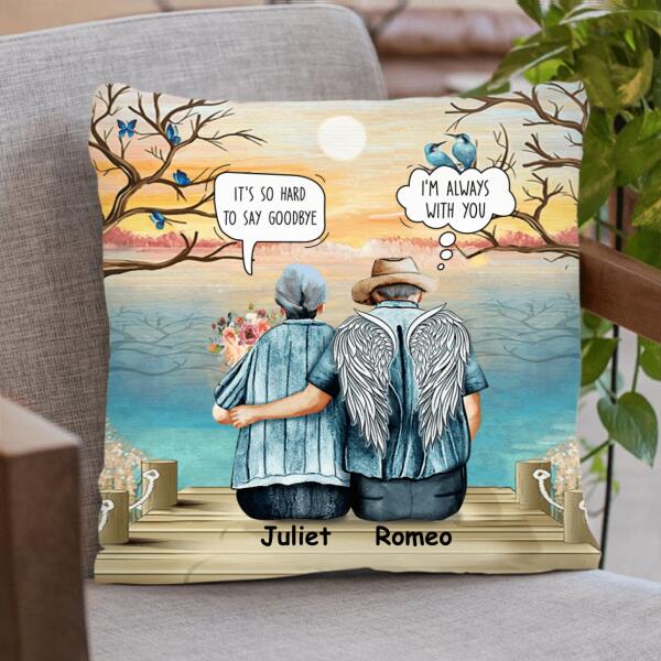 Personalized Old Couple Pillow - Best Gift Idea For Grandparents/Couple - It's So Hard To Say Goodbye