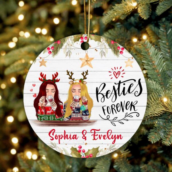 Personalized Xmas Besties Ornament - Best Gift For Friends - Merry Christmas