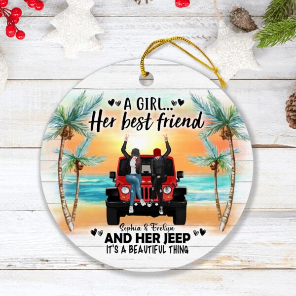Personalized Besties Off-road Ornament - Gift For Best Friends - A Girl... Her Best Friend