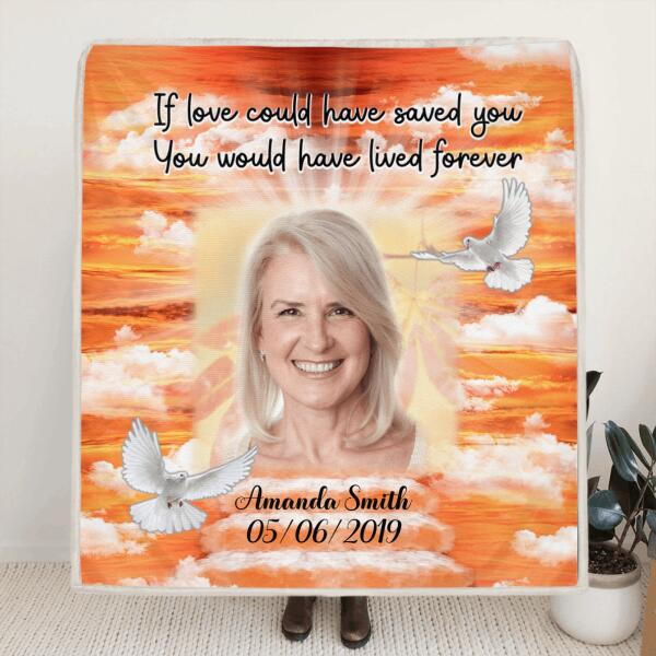 Personalized Memorial Pillow Cover/Quilt/Fleece Blanket - Best Memorial Gift Idea - I Will Miss You Until We Meet Again