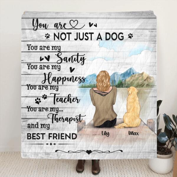 Personalized Dog Mom Quilt/Fleece Blanket - Best Gift For Dog Lovers - You Are Not Just A Dog - TBZX4U