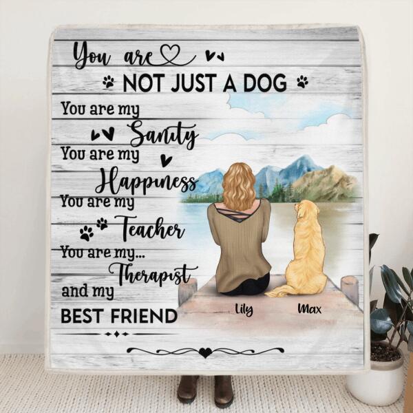 Personalized Dog Mom Quilt/Fleece Blanket - Best Gift For Dog Lovers - You Are Not Just A Dog - TBZX4U