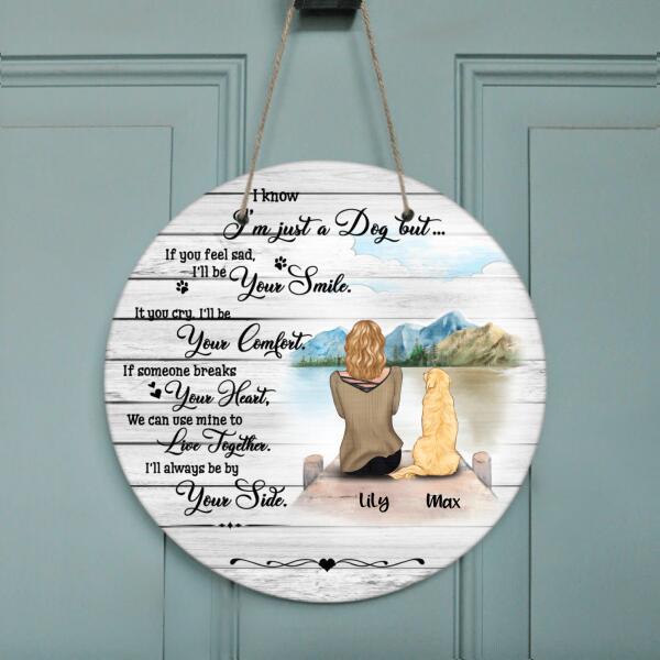 Personalized Dog Mom Circle Wooden Wall Art - Best Gift For Dog Lovers - I'll Always Be By Your Side - TBZX4U