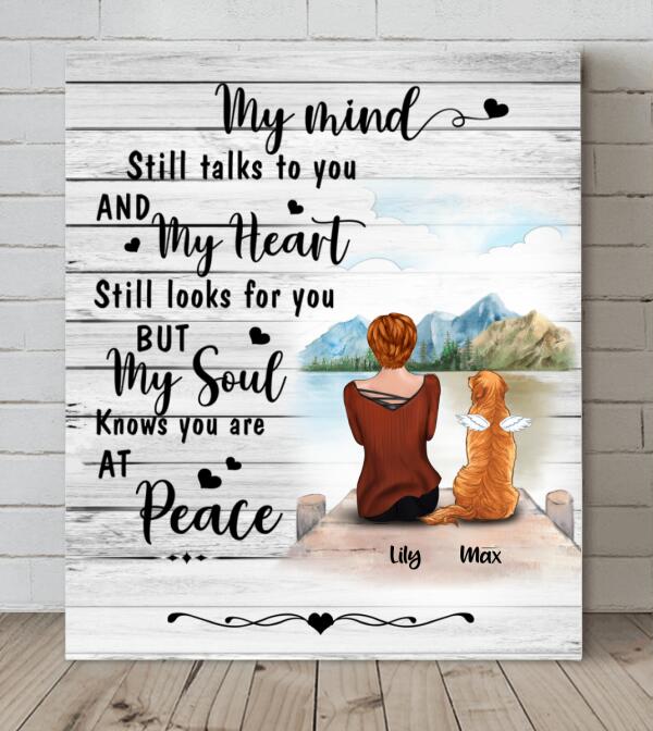 Personalized Dog Mom Canvas  - Best Gift For Dog Lovers - My Mind Still Talks To You - TBZX4U