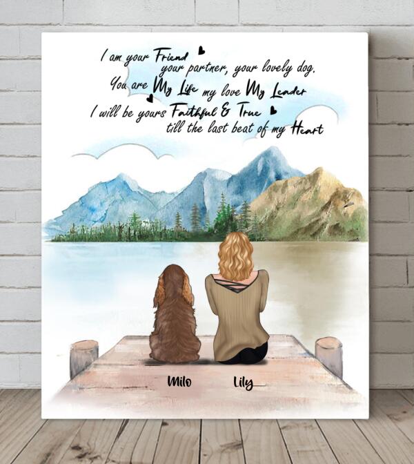 Personalized Dog Mom Canvas - Up to 5 Dogs - Best Gift For Dog Lovers - Till The Last Beat Of My Heart - TBZX4U