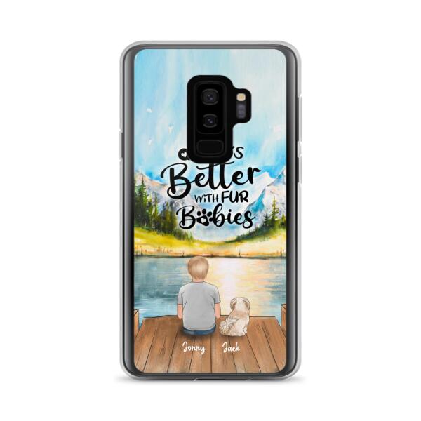 Personalized Pet Kid Phone Case - Life Is Better With Fur Babies - Case For iPhone And Samsung
