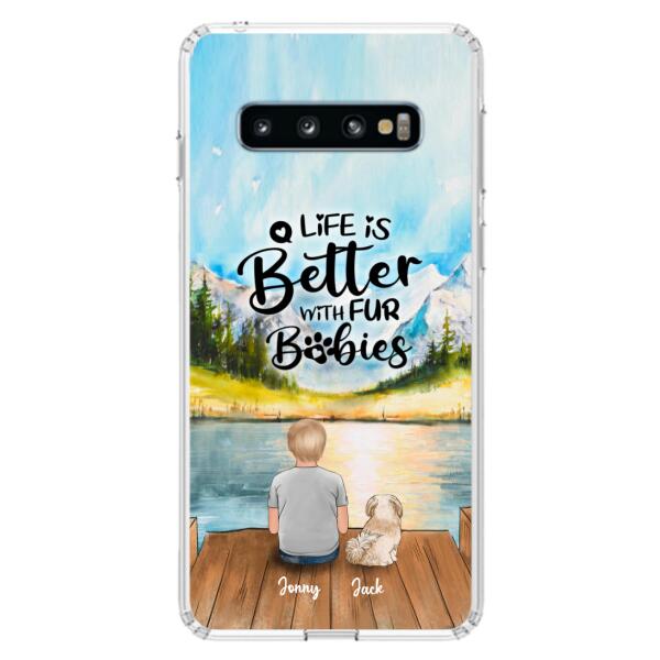 Personalized Pet Kid Phone Case - Life Is Better With Fur Babies - Case For iPhone And Samsung