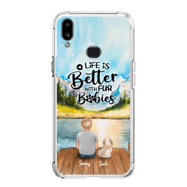 Personalized Pet Kid Phone Case - Life Is Better With Fur Babies - Case For iPhone And Samsung