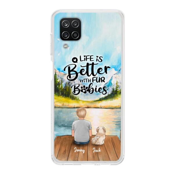 Personalized Pet Kid Phone Case - Life Is Better With Fur Babies - Case For iPhone And Samsung