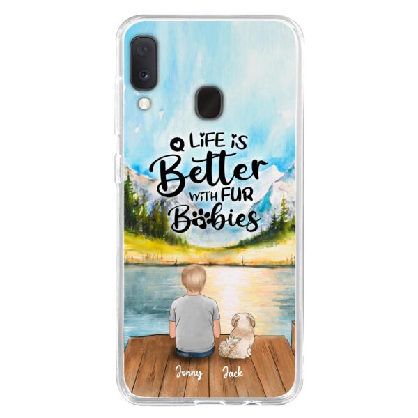 Personalized Pet Kid Phone Case - Life Is Better With Fur Babies - Case For iPhone And Samsung