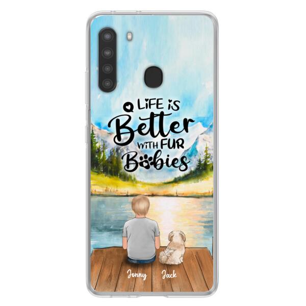 Personalized Pet Kid Phone Case - Life Is Better With Fur Babies - Case For iPhone And Samsung