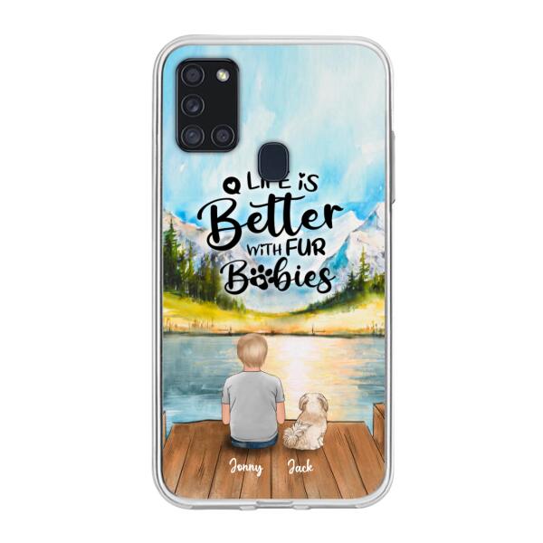 Personalized Pet Kid Phone Case - Life Is Better With Fur Babies - Case For iPhone And Samsung