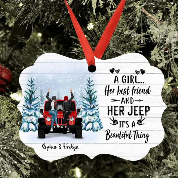 Personalized Besties Off-road Ornament - Gift For Best Friends - A Girl... Her Best Friend