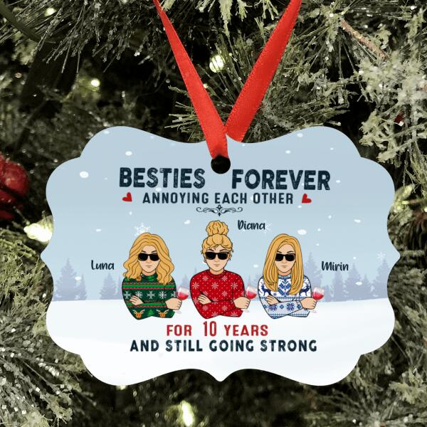 Personalized Siblings/Friends Annoying Front Ornament - Gift Idea For Siblings And Friends -  Besties Forever