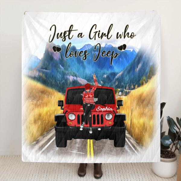 Personalized Off-Road Girl Pillow Cover/Quilt/Fleece Blanket - Gift Idea For Off-road Lovers