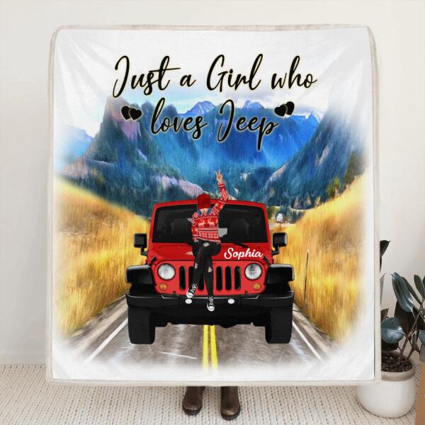 Personalized Off-Road Girl Pillow Cover/Quilt/Fleece Blanket - Gift Idea For Off-road Lovers