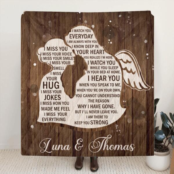 Personalized I Miss Your Voice Memorial Pillow Cover/Quilt/Fleece Blanket - Memorial Gift Idea
