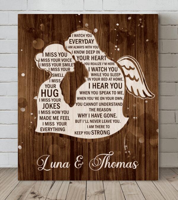 Personalized I Miss Your Voice Memorial Canvas - Memorial Gift Idea For Couple
