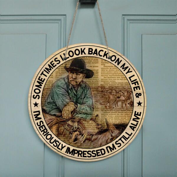 Personalized Riding Horse Door Sign - Gift Idea For Horse Lover - I'm Seriously Impressed I'm Still Alive