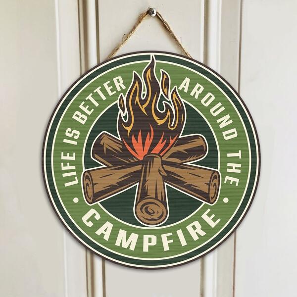 Personalized Camping Door Sign - Up to 12 Options - Gift Idea For Camping Lover