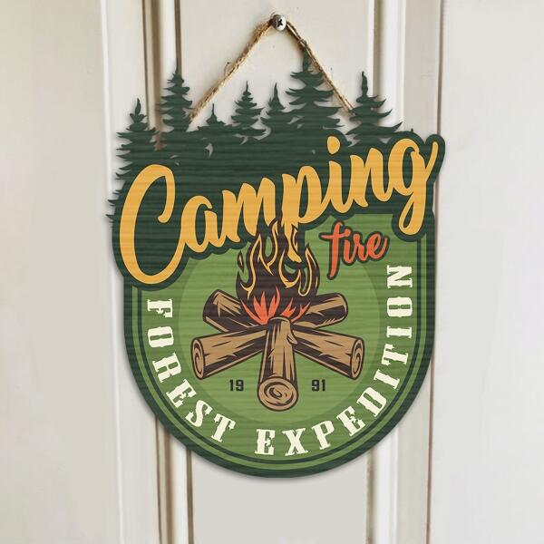 Personalized Camping Door Sign - Up to 12 Options - Gift Idea For Camping Lover
