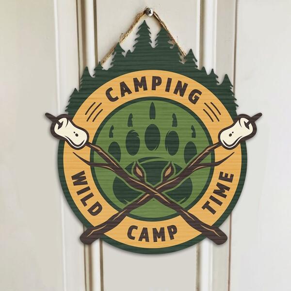 Personalized Camping Door Sign - Up to 12 Options - Gift Idea For Camping Lover