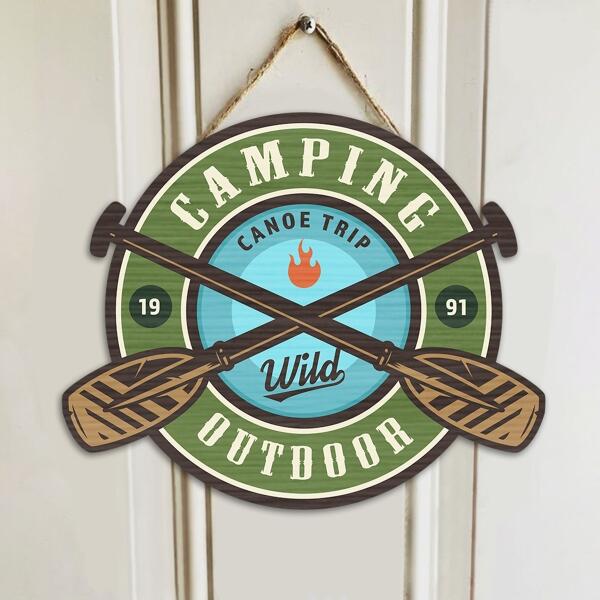 Personalized Camping Door Sign - Up to 12 Options - Gift Idea For Camping Lover