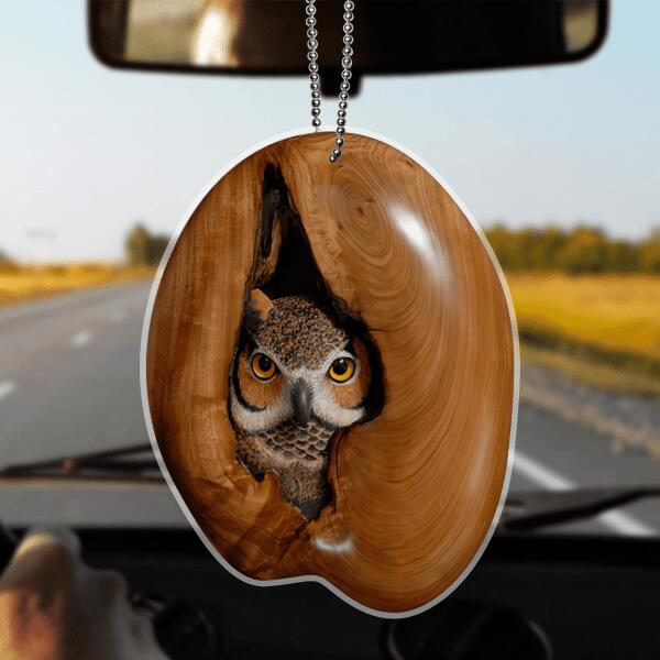 Personalized Owl Car Ornament - Gift Idea For Owl Lover