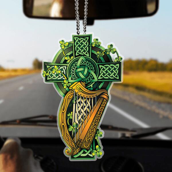 Personalized Irish Celtic St Patrick's Day Car Ornament - Gift Idea For St Patrick's Day