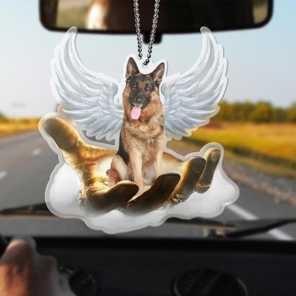Personalized Memorial Dog Car Ornament - Up to 12 Dog Breeds - Gift Idea For Dog Lover