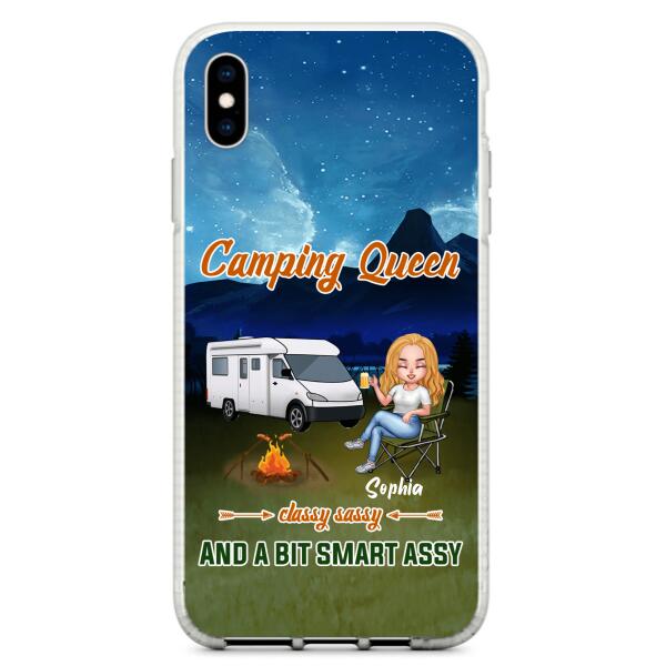 Personalized Camping Queen Phone Case - Gift Idea For Camping Lover - Case For iPhone And Samsung