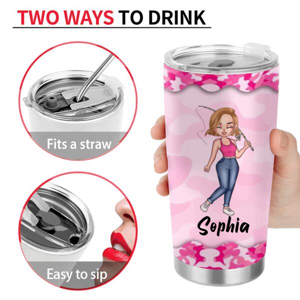 Personalized Catch Fishes Tumbler - Gift Idea For Fish Lover - Move Over Boys Let This Girl Show You How To Fish