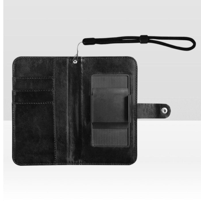 Personalized Flip Leather Purse For Mobile Phone - Whenever You Touch This Heart, I'll Know That We Love You