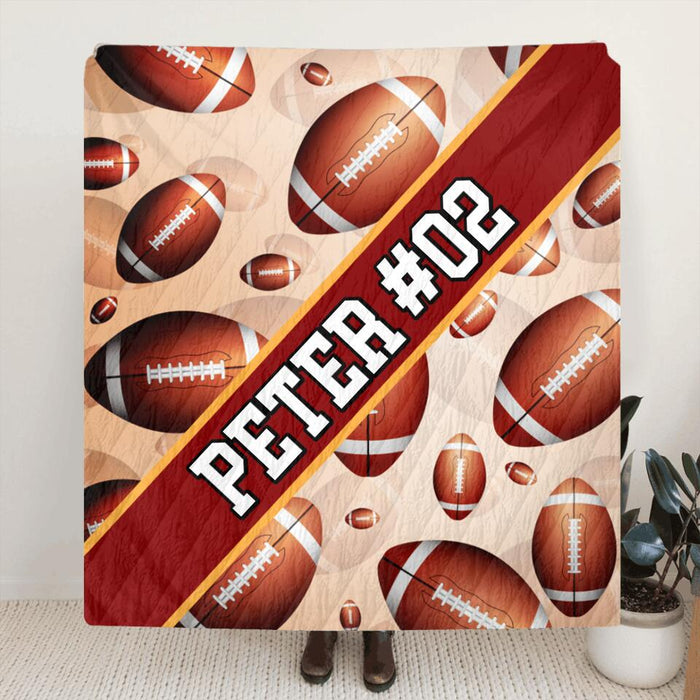 Personalized Sport Quilt/Fleece Blanket - Best Gift For Sport Lovers