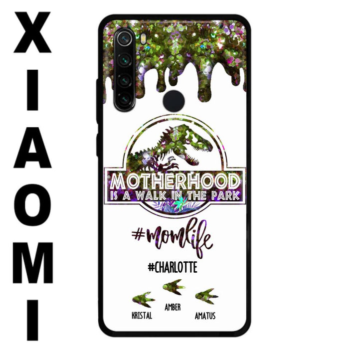 Personalized Mama Dinosaur Phone Case - Best Gift For Mothers - Motherhood Is A Walk In The Park - Phone Case For Xiaomi, Oppo And Huawei - 2QCGS1