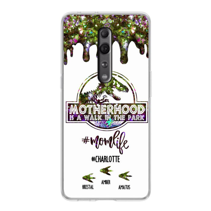 Personalized Mama Dinosaur Phone Case - Best Gift For Mothers - Motherhood Is A Walk In The Park - Phone Case For Xiaomi, Oppo And Huawei - 2QCGS1