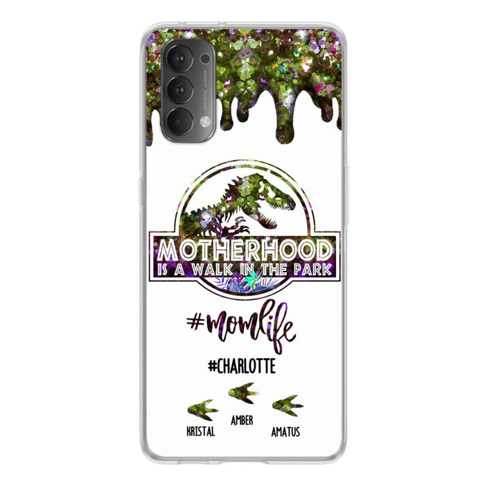 Personalized Mama Dinosaur Phone Case - Best Gift For Mothers - Motherhood Is A Walk In The Park - Phone Case For Xiaomi, Oppo And Huawei - 2QCGS1