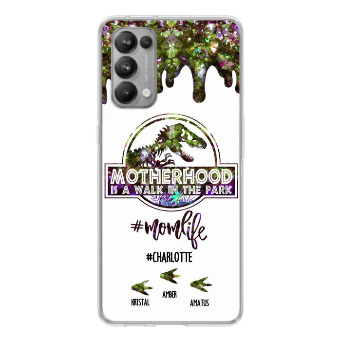 Personalized Mama Dinosaur Phone Case - Best Gift For Mothers - Motherhood Is A Walk In The Park - Phone Case For Xiaomi, Oppo And Huawei - 2QCGS1