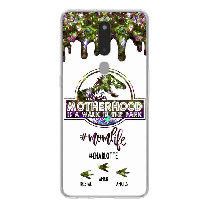 Personalized Mama Dinosaur Phone Case - Best Gift For Mothers - Motherhood Is A Walk In The Park - Phone Case For Xiaomi, Oppo And Huawei - 2QCGS1
