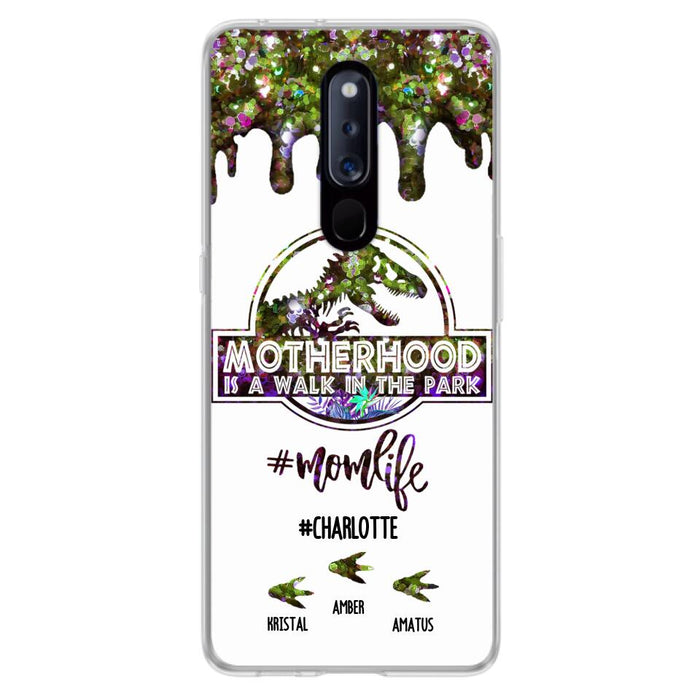 Personalized Mama Dinosaur Phone Case - Best Gift For Mothers - Motherhood Is A Walk In The Park - Phone Case For Xiaomi, Oppo And Huawei - 2QCGS1