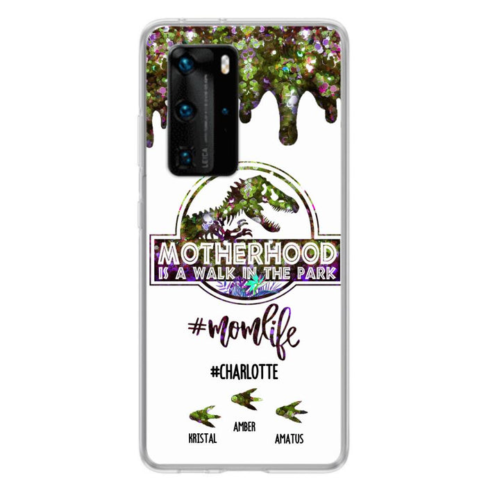 Personalized Mama Dinosaur Phone Case - Best Gift For Mothers - Motherhood Is A Walk In The Park - Phone Case For Xiaomi, Oppo And Huawei - 2QCGS1