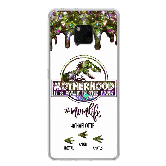 Personalized Mama Dinosaur Phone Case - Best Gift For Mothers - Motherhood Is A Walk In The Park - Phone Case For Xiaomi, Oppo And Huawei - 2QCGS1